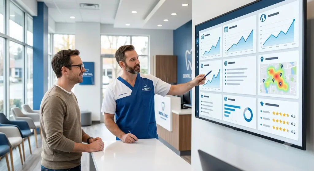 Digital marketing agency for dentists helping a dental clinic grow through SEO, Google rankings, online reviews, and patient acquisition
