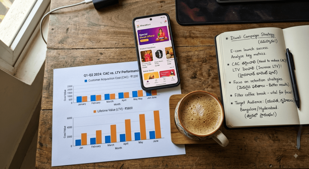 CAC and LTV metrics tracked by a digital marketing agency in Hyderabad for Indian buyers